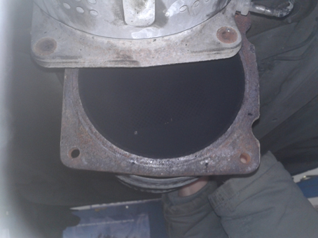 vue d'un filtre a particule encrassé fap sans régénération