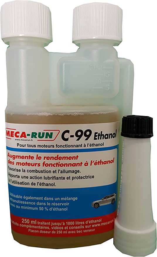 L'additif carburant bioethanol mecarun en bidon